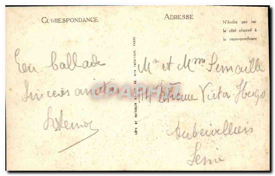 CPA Mers les Bains Vue generale prise du Treport — Verso