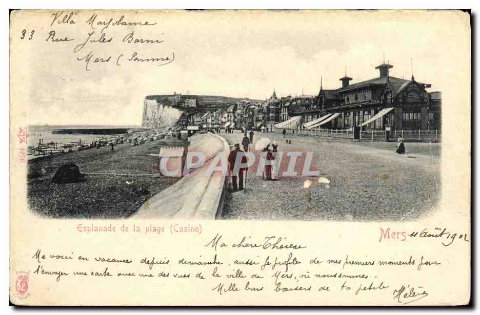 CPA Esplanade de la Plage Mers