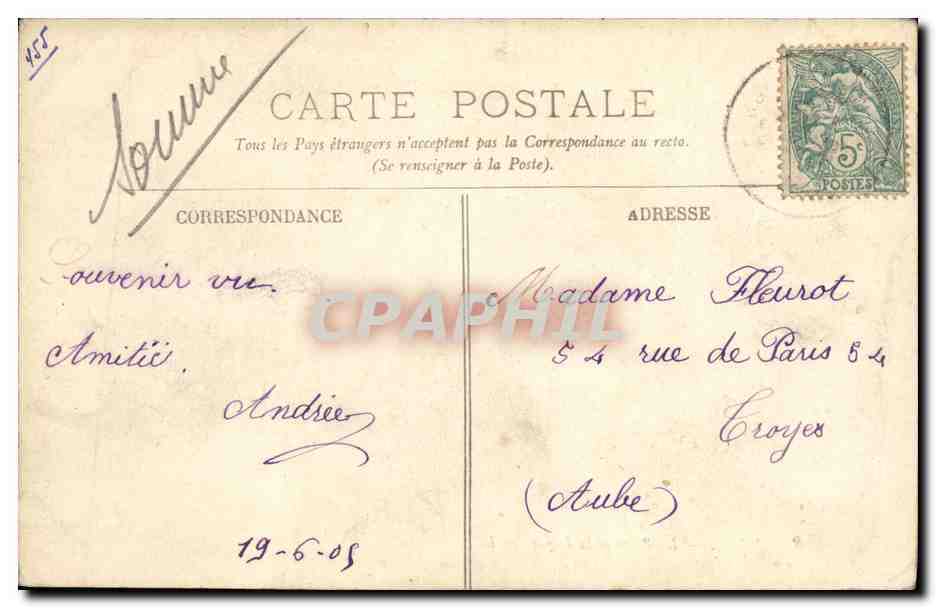 CPA Mers La Plage et la Digue — Verso