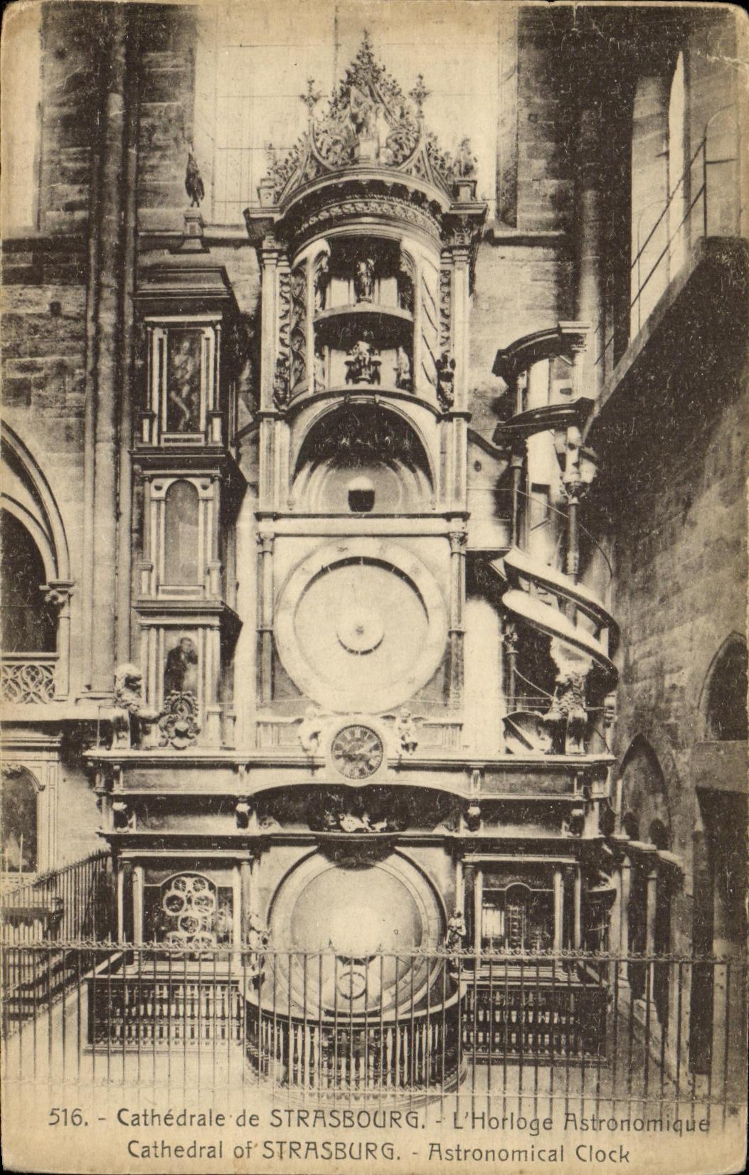 CPA Cathedrale de Strasbourg L horloge astronomique