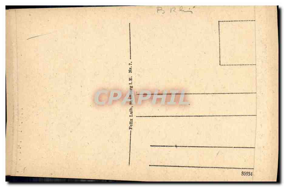 CPA Strasbourg i E Universitat und Goethedenkmal — Verso