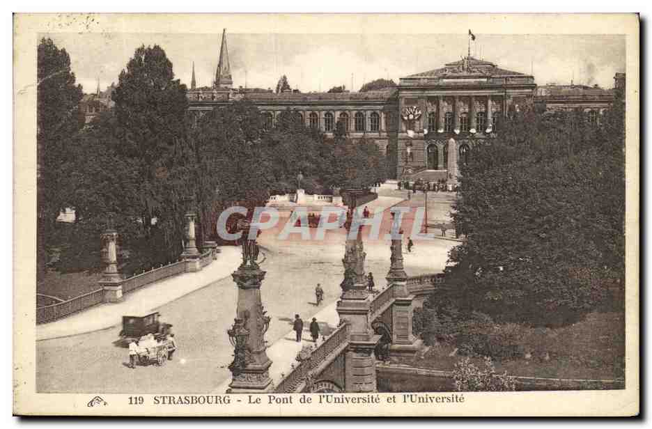 CPA Strasbourg Le Pont de l Universite et Universite