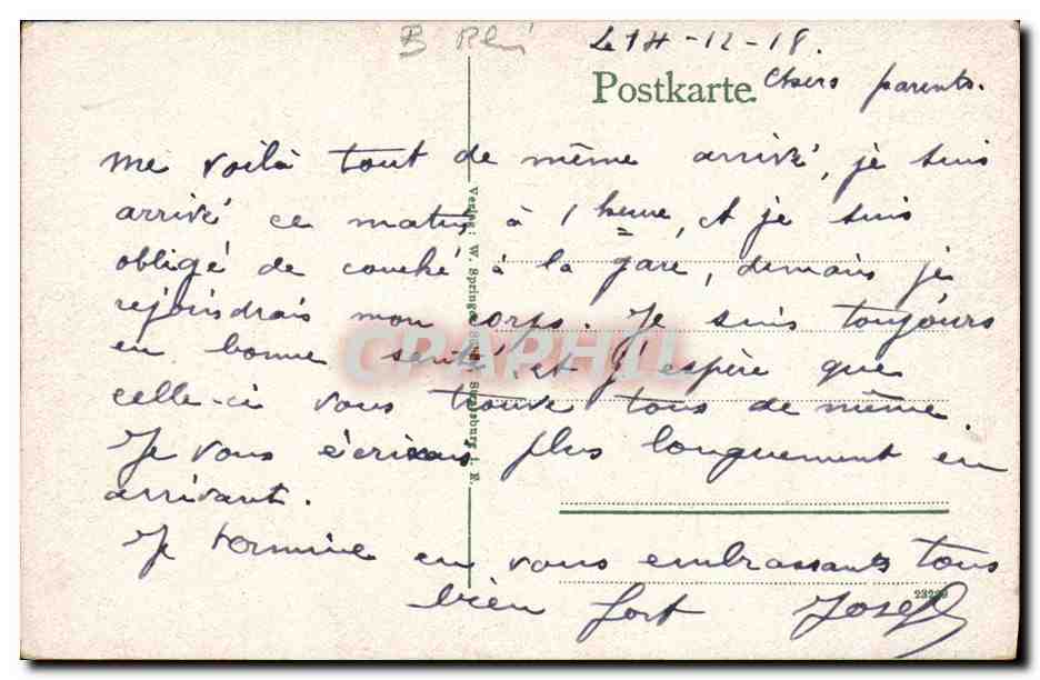 CPA Strasbourg i Els Ganseliest in der Orangerie — Verso