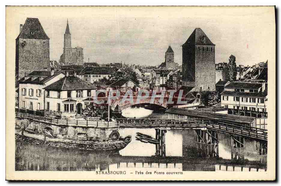 CPA Strasbourg Pres des Ponts couverts
