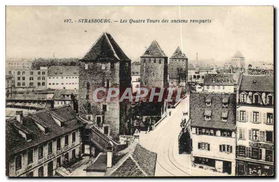 CPA Strasbourg Les Quatre Tours des anciens remparts