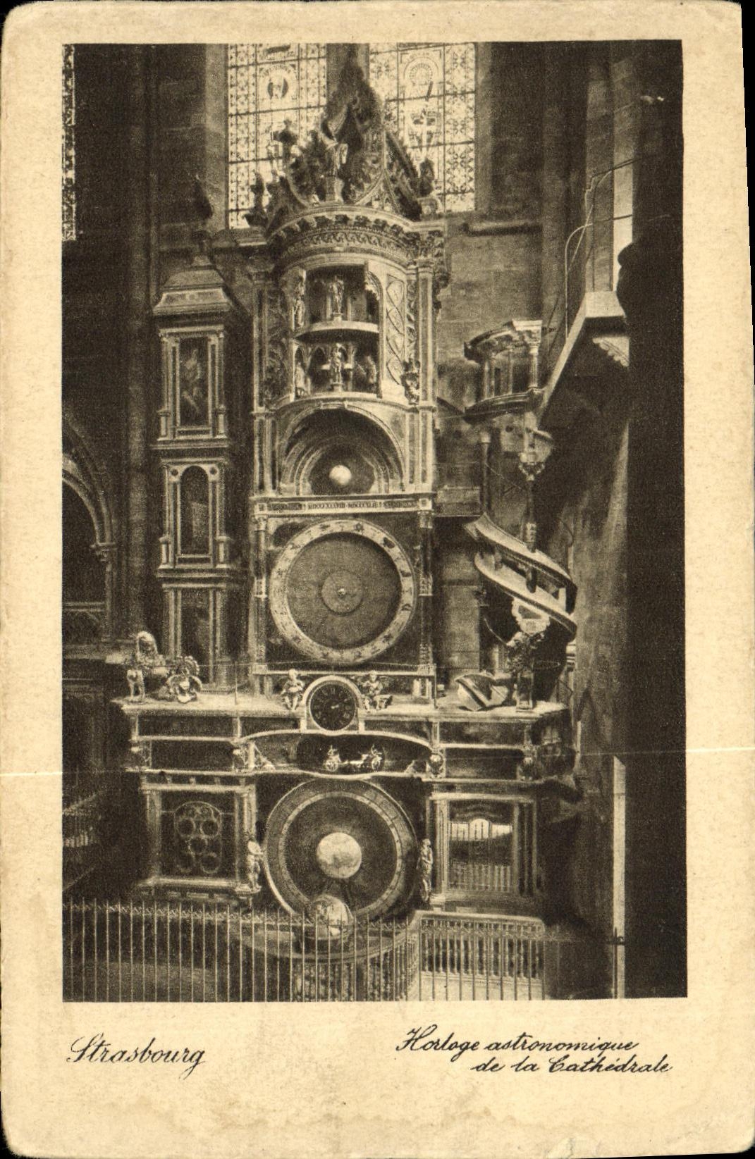 CPA Strasbourg Horloge astronomique d la Cathedrale