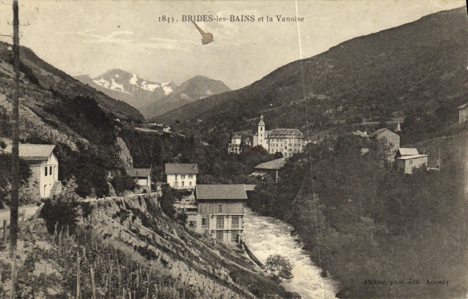 CPA Brides les Bains Vue Generale et les Glaciers de la Vanoise