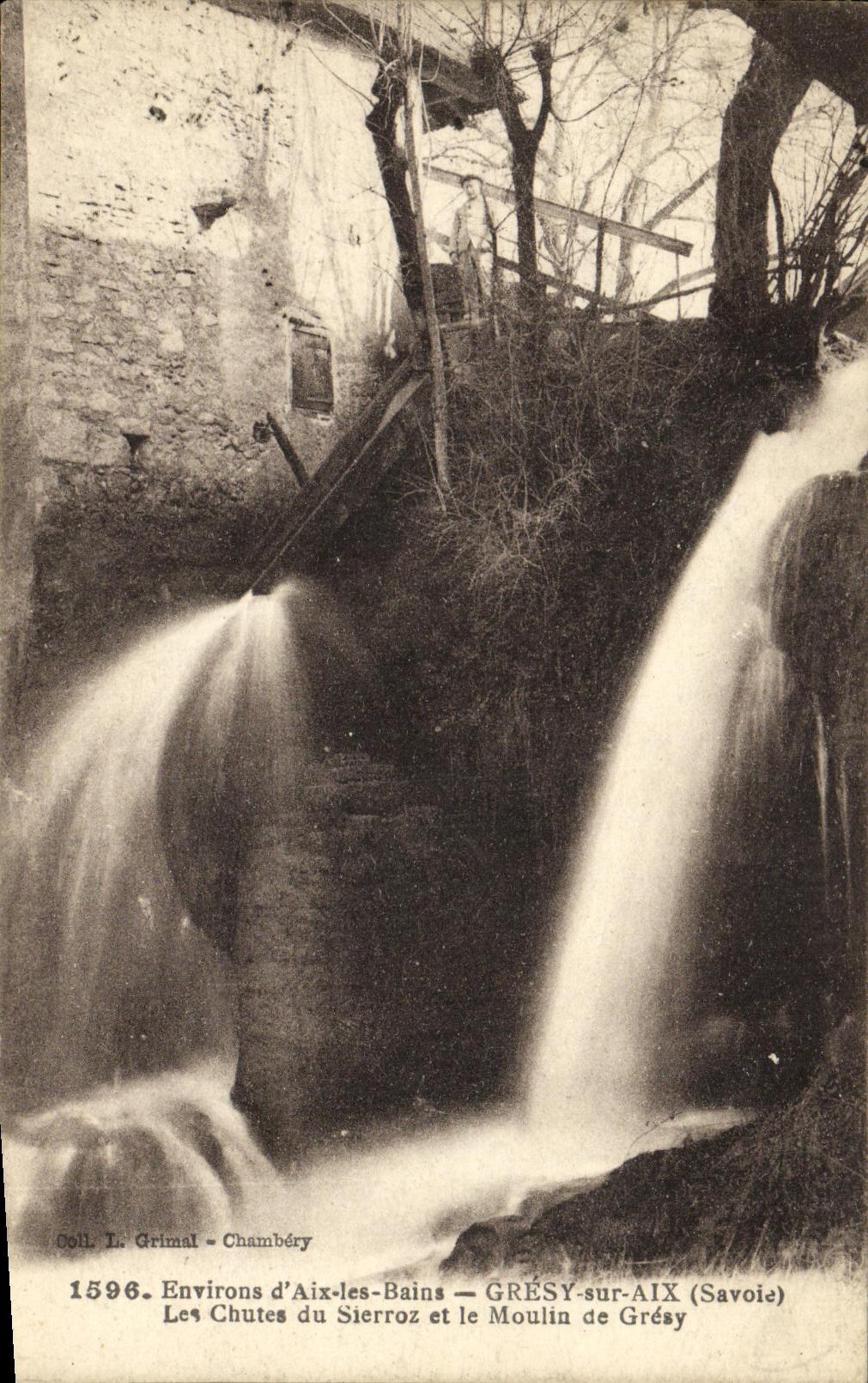 CPA Aix Les Bains Gresy Sur Aix Les chutes du Sierroz et le moulin de Gresy 