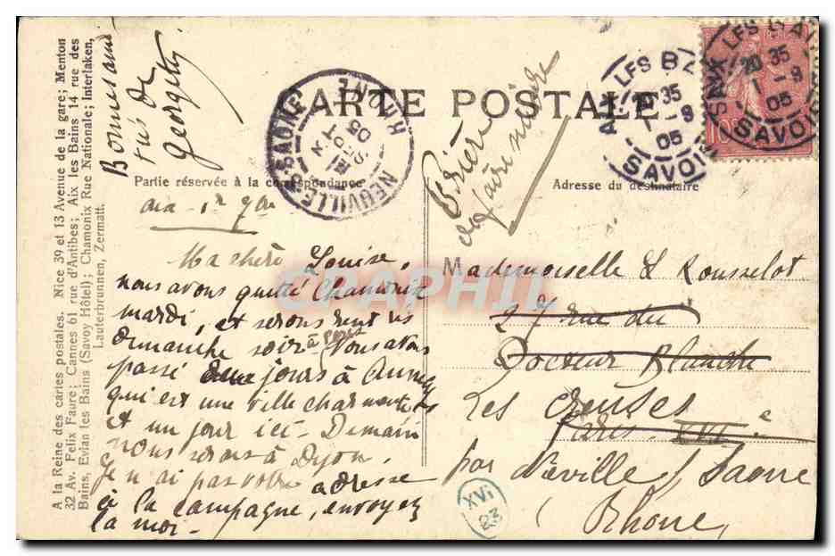 CPA Aix Les Bains Abbaye d Hautecombe — Verso