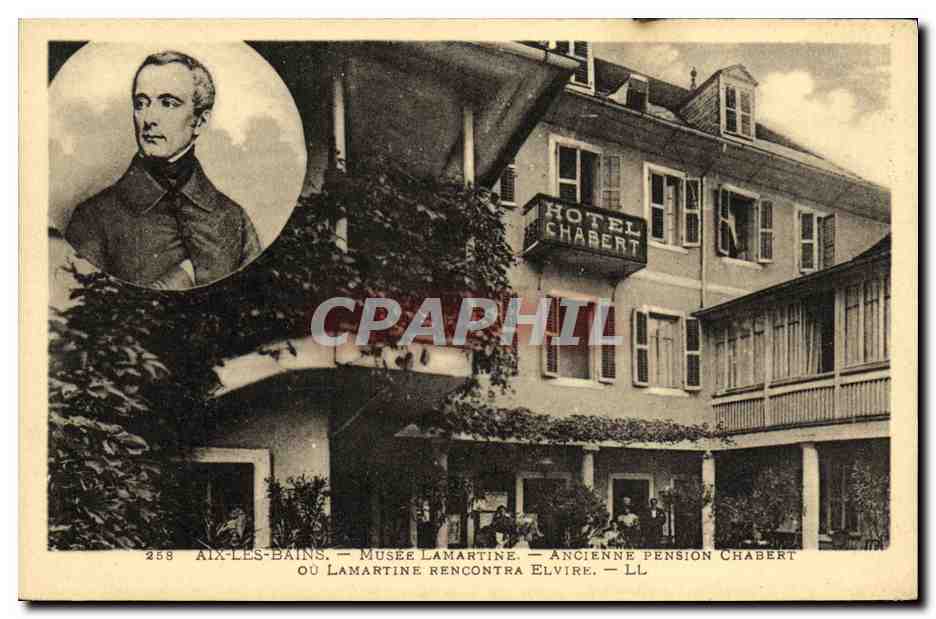 CPA Aix Les Bains Musee Lamartine Ancienne Pension Chabert ou Lamartine rencontra Elvire 