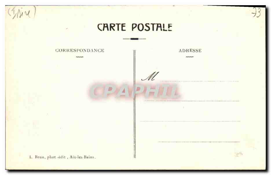 CPA Aix Les Bains Couvent de la grande Chartreuse — Rückseite