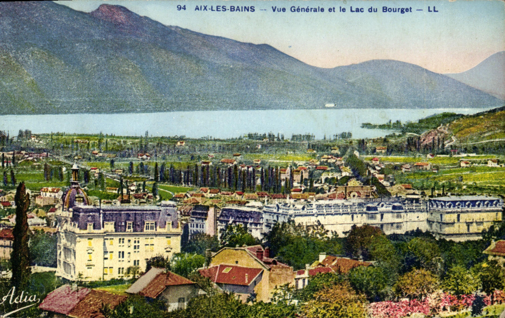 CPA Aix Les Bains Vue Generale et le Lac du Bourgat
