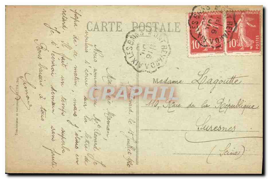 CPA Aix Les Bains Plateau et Hotel du Revard et le Mont Blanc Vaches — Rückseite