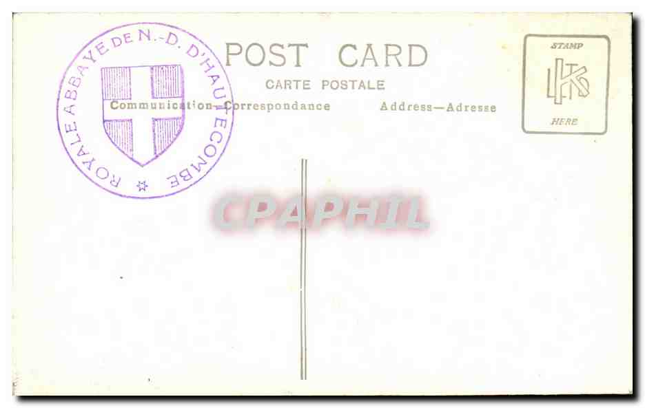 CPA Aix Les Bains Abbaye d Hautecombe Marie Christine — Verso