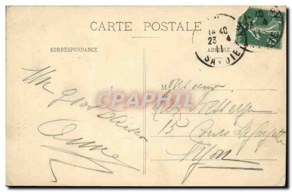 CPA Aix Les Bains Un Lever de Lune Sur le Lac du Bourget — Rückseite