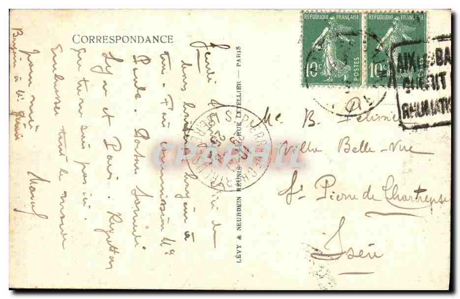 CPA Aix Les Bains Le Revard et le Mont Blanc  — Rückseite