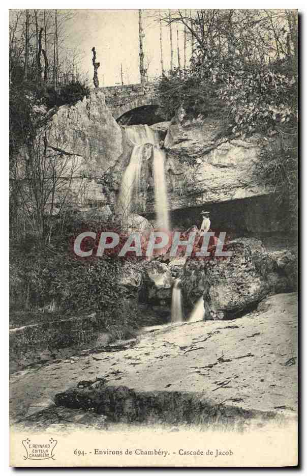 Environs de Chambéry — Cascade de Jacob — L. Reynaud Éditeur Chambéry, n°694