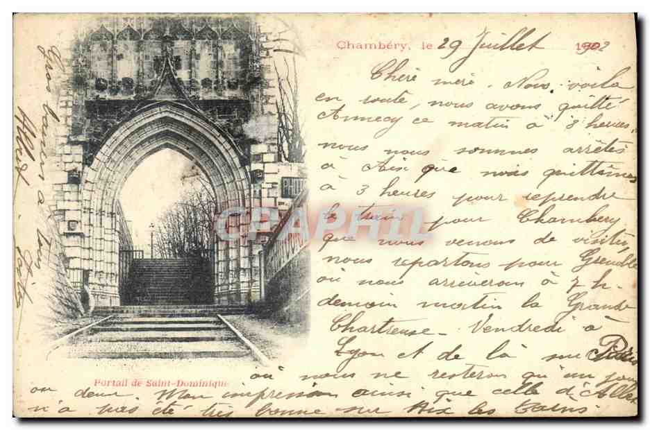 CPA Chambery Portail de Saint Dominique