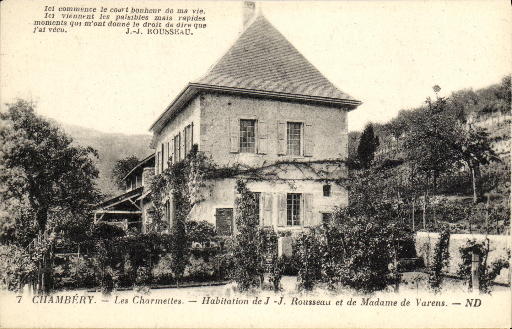 CPA Chambery Les Charmettes Habitation de JJ Rousseau et de Madame de Varens