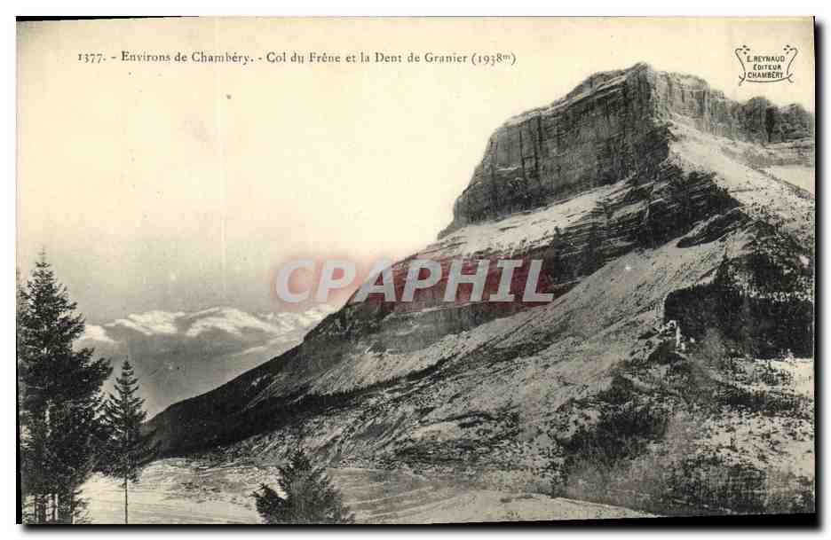 CPA Environs de Chambery Col du Frene et la dent de Granier 