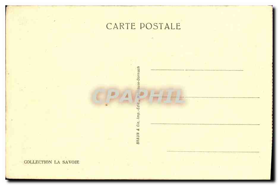 CPA Bourget du Lac Les Cygnes et La Dent Du Chat Bateau  — Back
