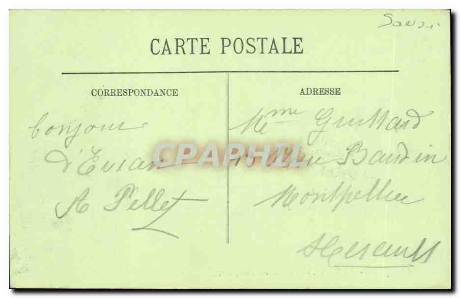 CPA Evian Les Bains La Source Cachat — Verso