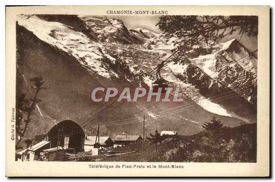 Chamonix-Mont-Blanc — Téléphérique de Plan-Pratz et le Mont-Blanc — G. Tarras