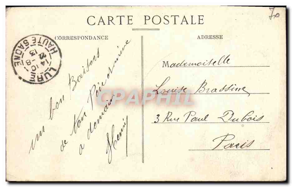 Bollon d'Alsace — Vue sur la Vallée des Charbonniers — éditeur A. et H.C. — Verso
