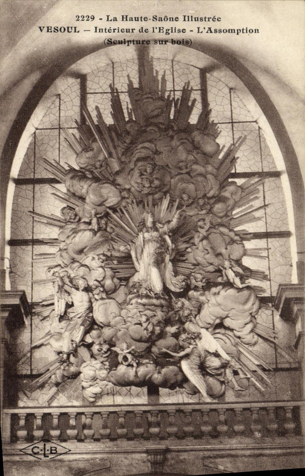 Vesoul — Intérieur de l'Église — L'Assomption (Sculpture sur bois)