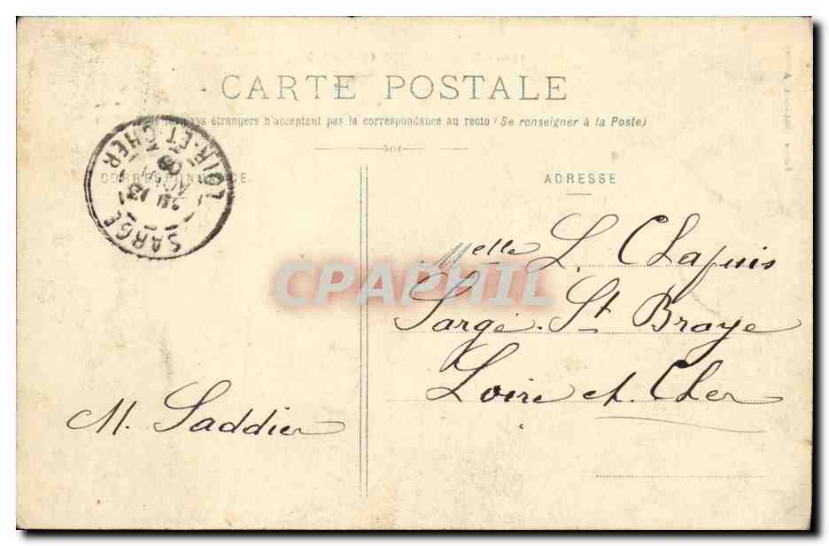 CPA St Jean de Tholome et le Mole — Rückseite
