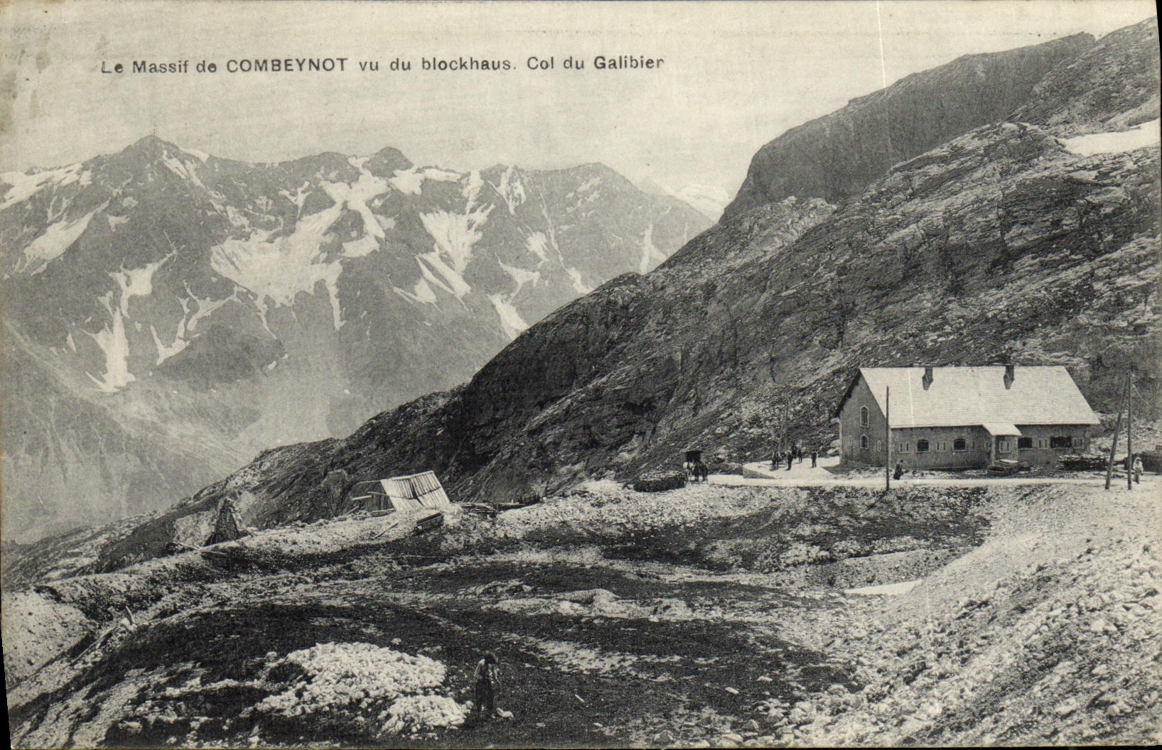 CPA Le massif de Comebynot vu du blockhaus Col du Galibier 