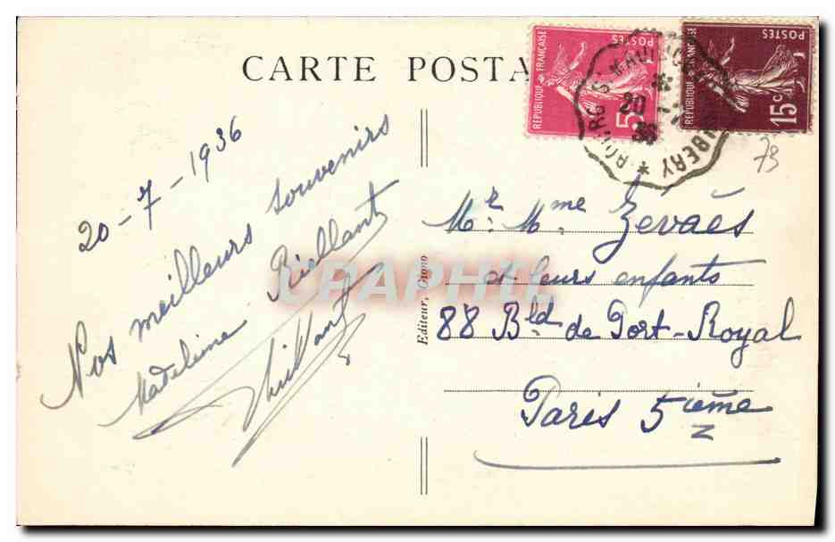 NANCROIX-sur-PEISEY (Savoie) — Mitte des Dorfes — Verlag Chéron, Nr. 88 — Rückseite