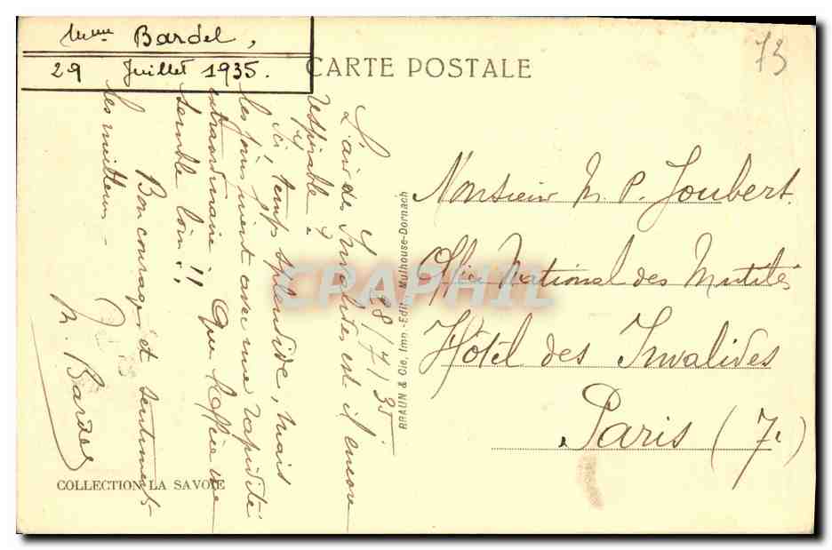 CPA Praz Sur Arly Vue Generale Vallee De L Arly Et Le Mont Charvin — Back