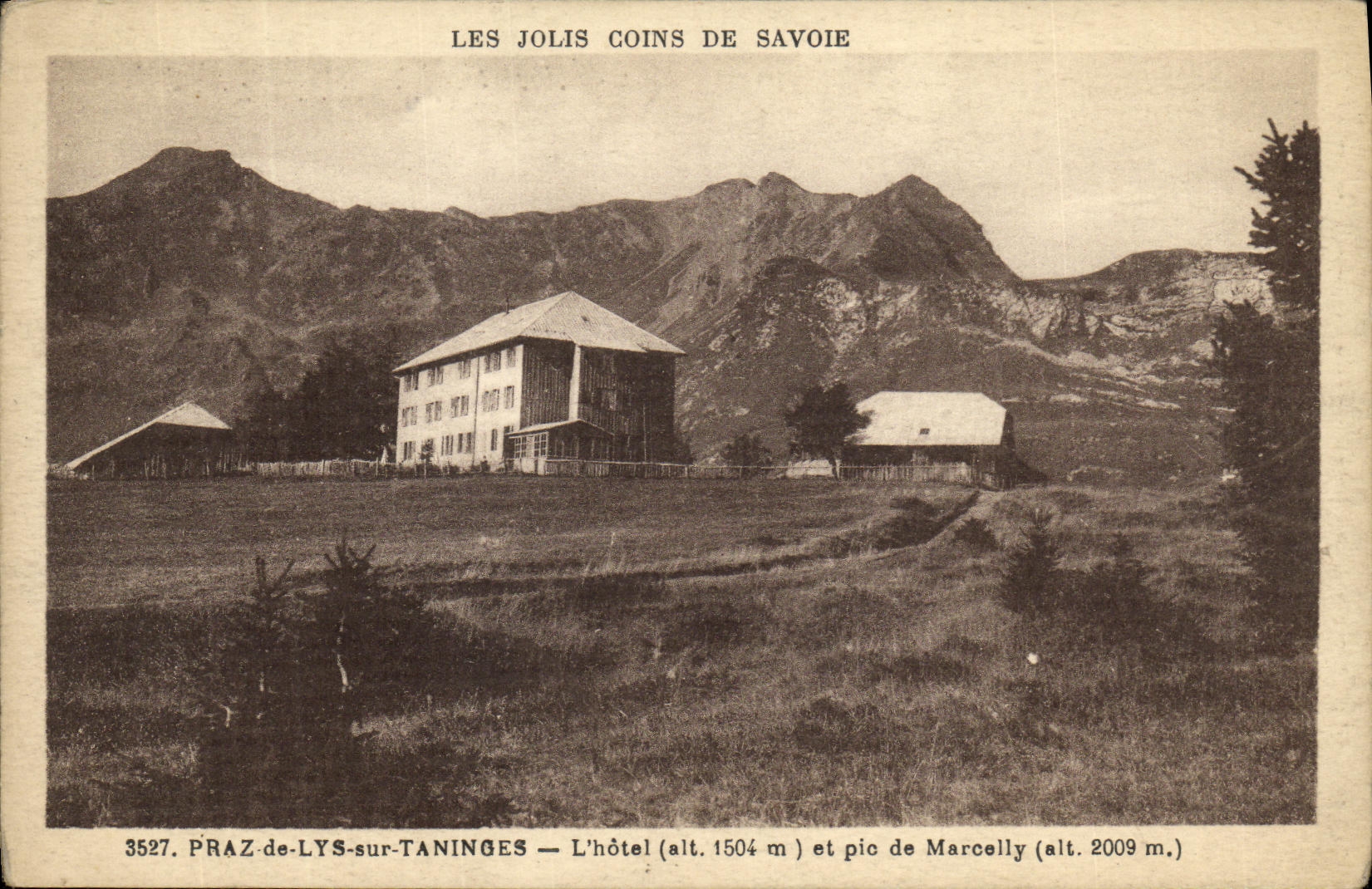 CPA Praz de Lys sur Taninges L Hotel et pic de Marcelly