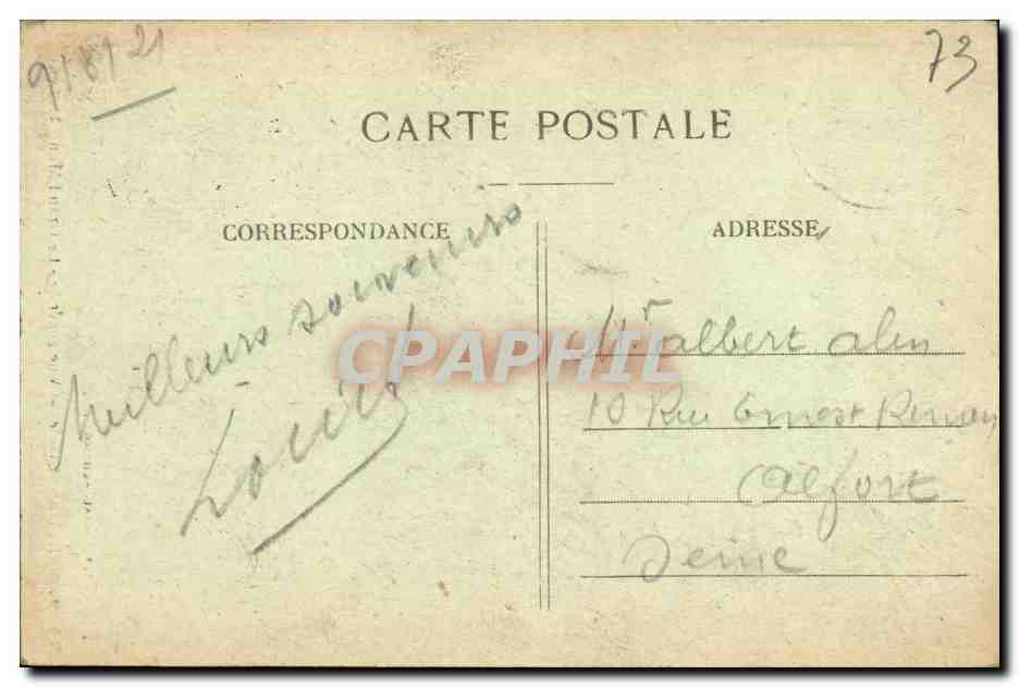 CPA Areches Vue Generale Le Grand Mont — Rückseite