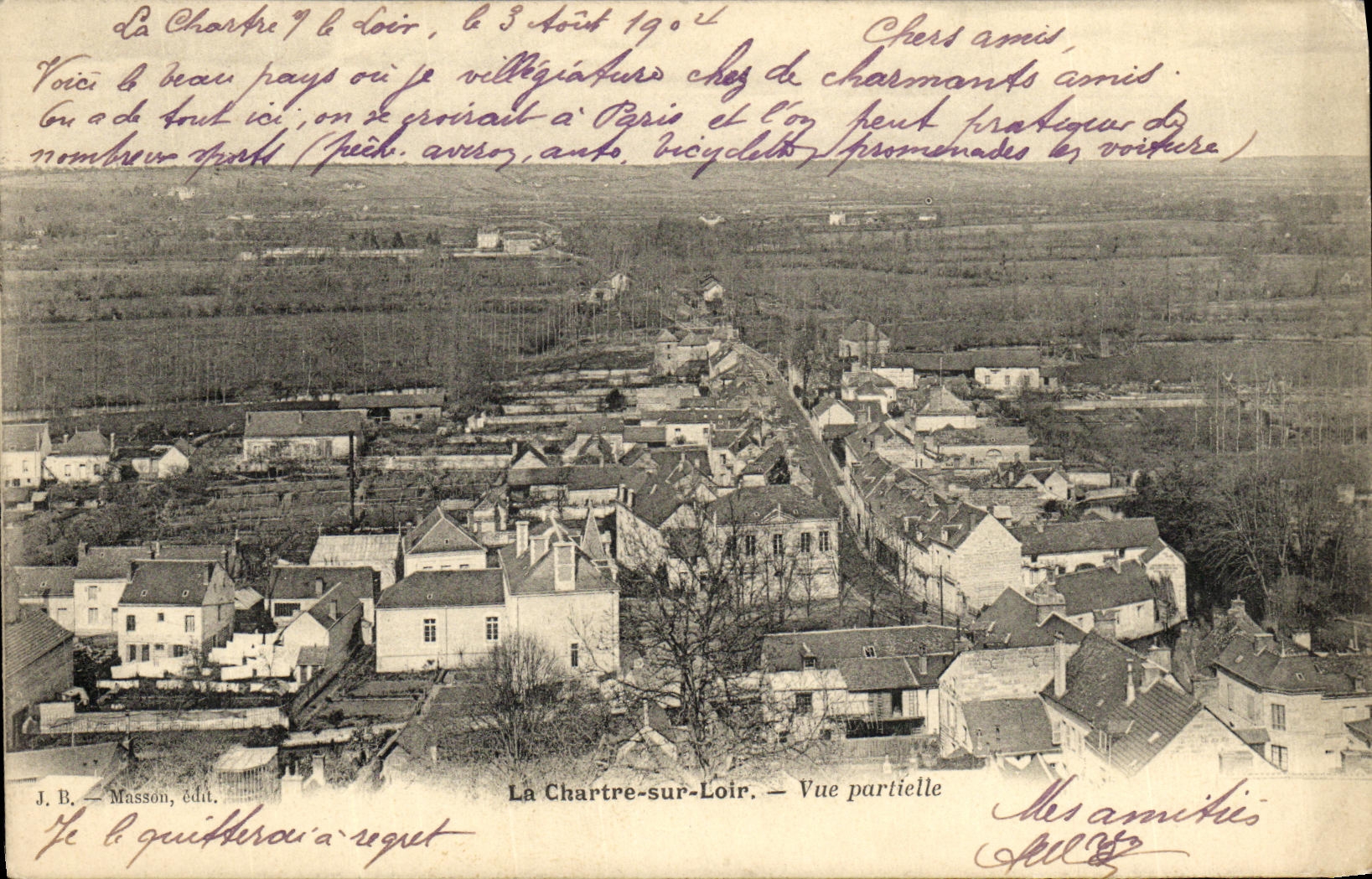La Chartre-sur-Loir — Vue partielle — J. B. Masson, édit.