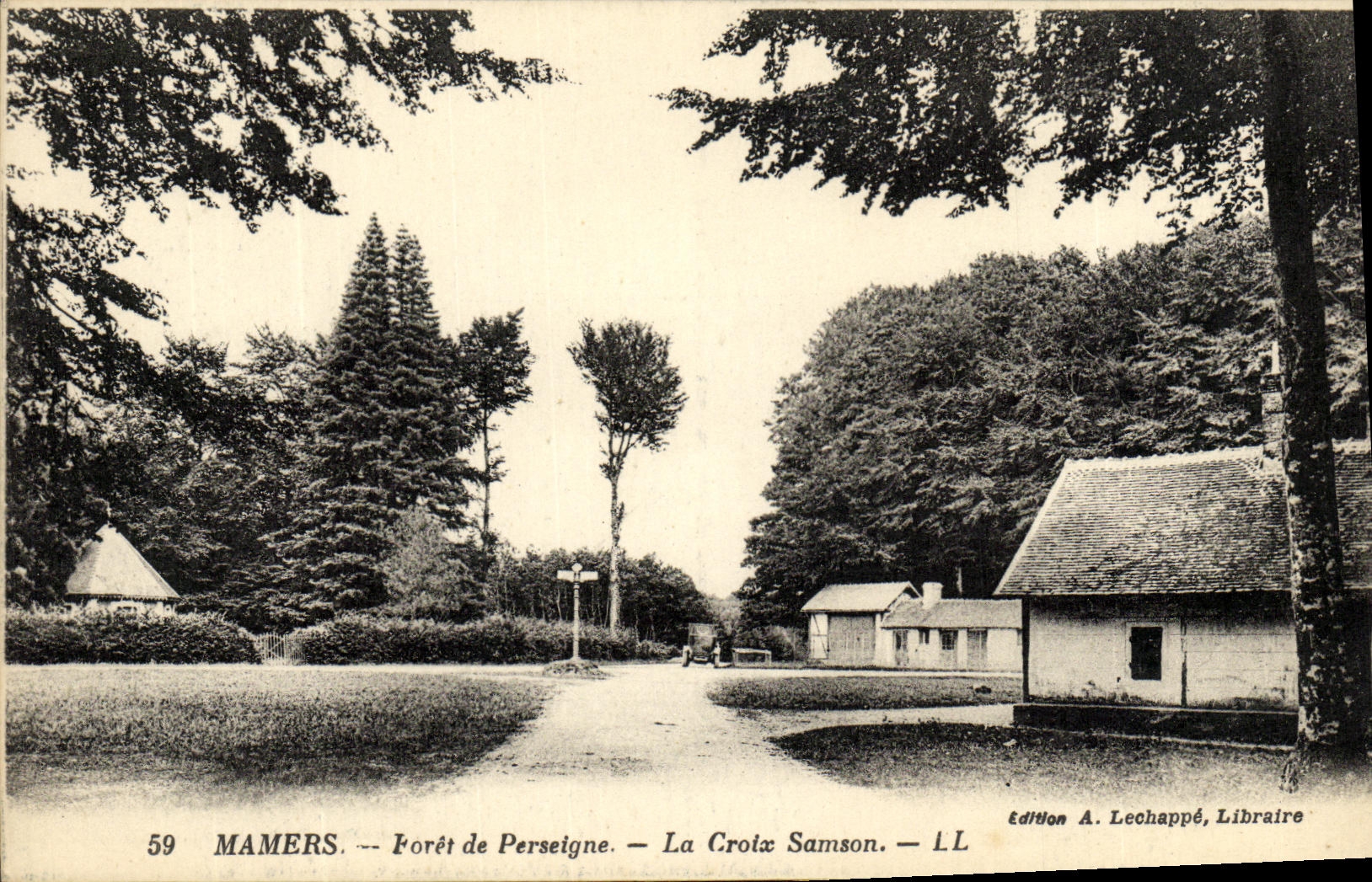 CPA Mamers Foret de Perseigne La Croix Samson