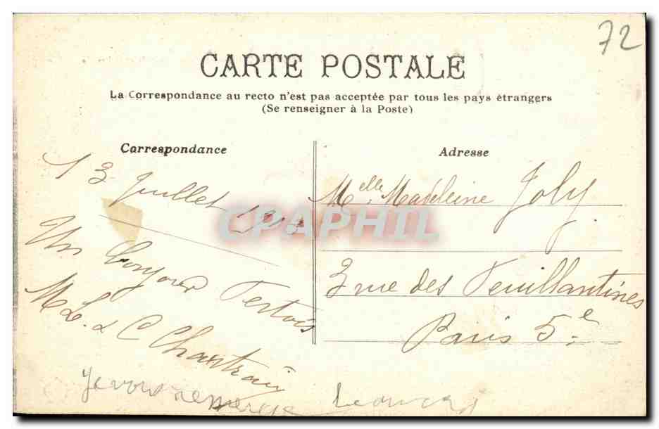 CPA La Ferte Bernard Vue Generale et la prairie  — Rückseite