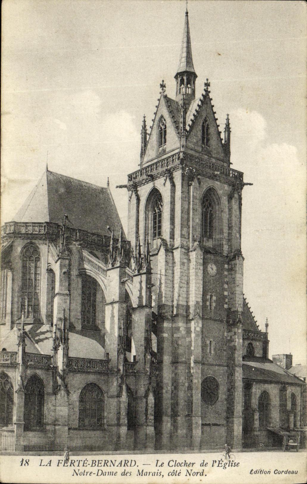 CPA La Ferte Bernard Le Clocher de L Eglise Notre Dame des marais