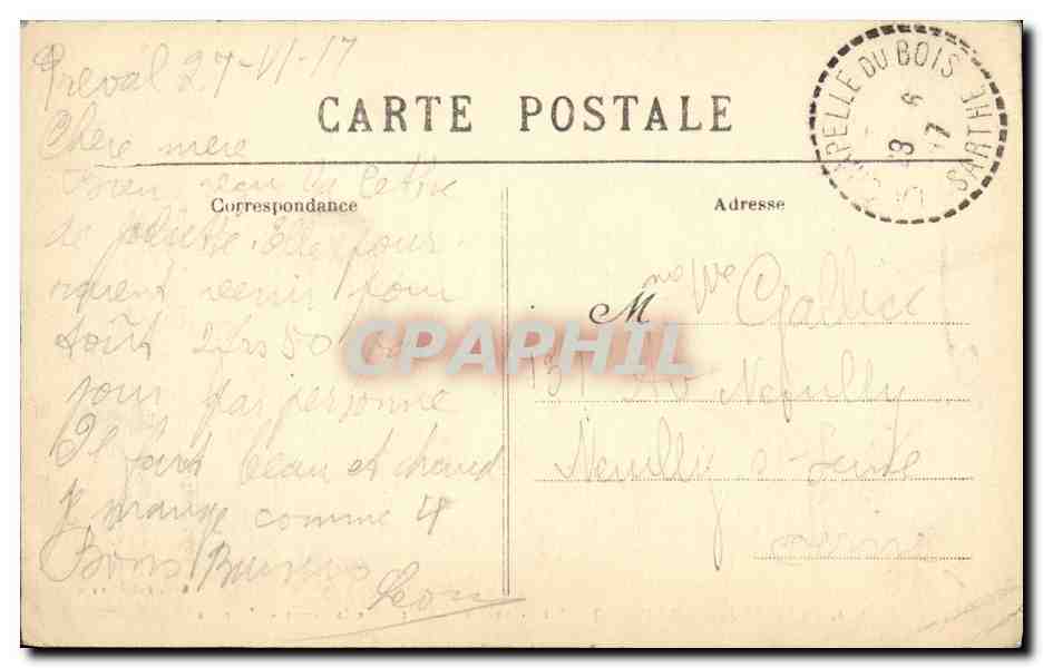 CPA La Ferte Bernard Saint Anthoine Chateau de la Monge L avenue  — Rückseite