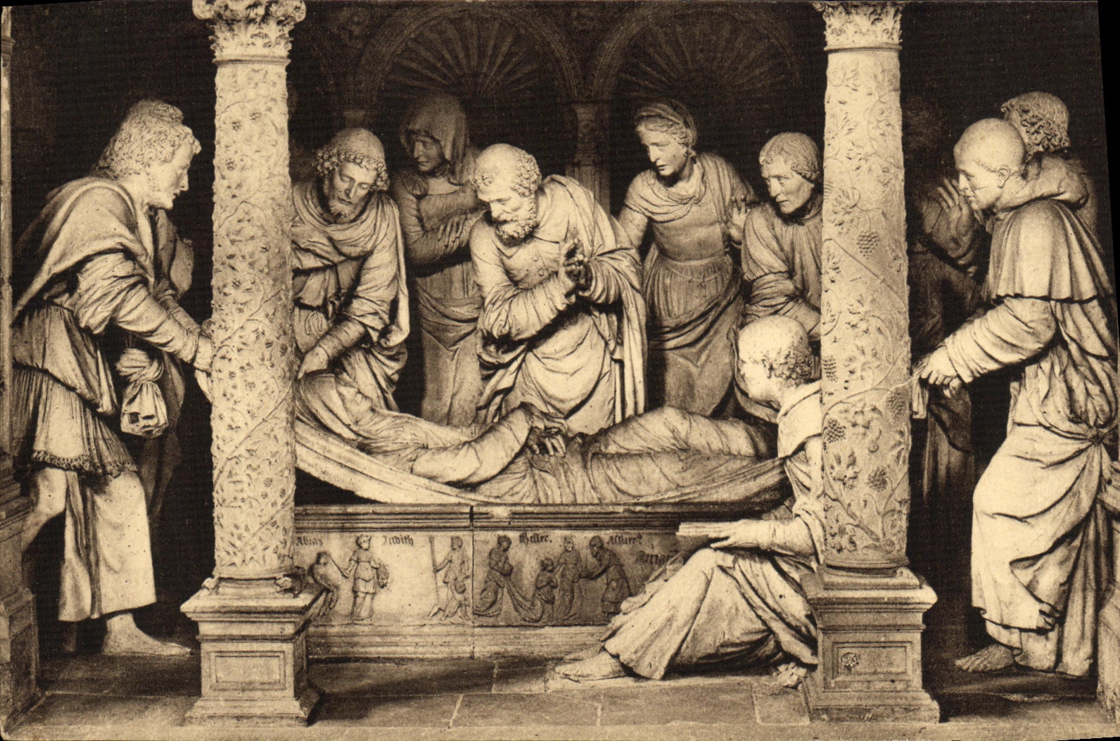 CPA Les Saints de Solesmes Les Temoins de L ensevelissement de la Vierge
