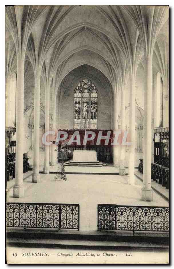 CPA Abbaye de Solesmes Chapelle abbatiale Le Choeur