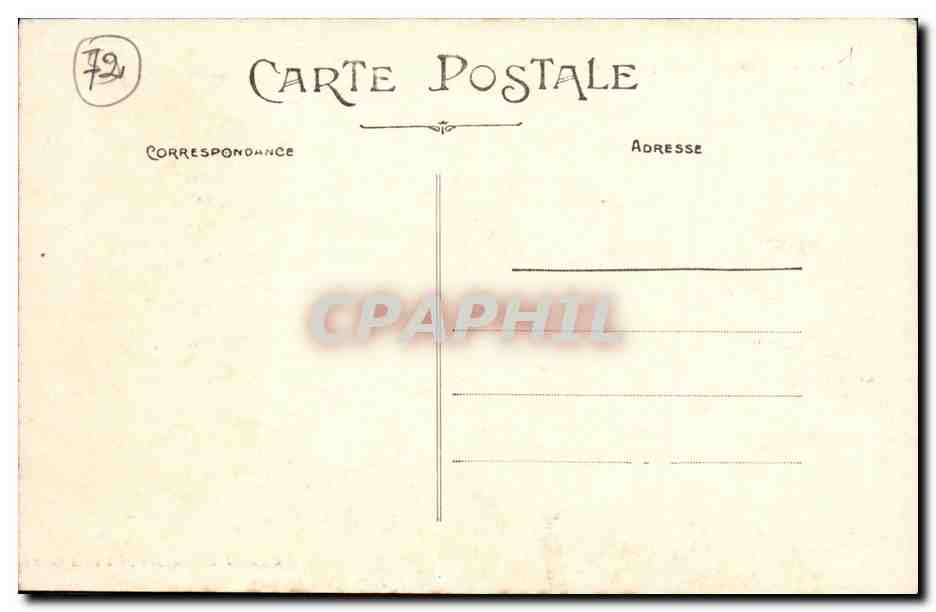 CPA Solesmes Abbaye des Benedictines — Verso
