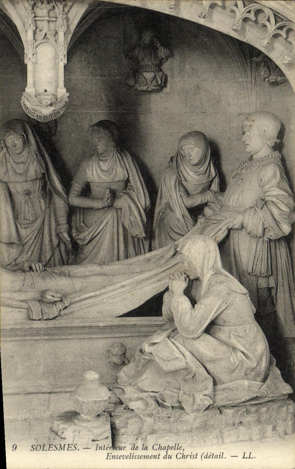 CPA Solesmes Interieur de la Chapelle Ensevelissement du Christ 
