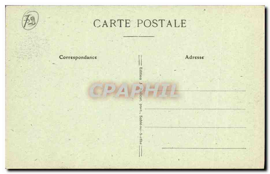 CPA Solesmes Vue Generale de L Abbaye et Vallee de la Sarthe — Rückseite
