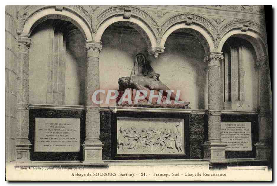 Abbaye de SOLESMES - Sarthe) - 24. - Transept Sud - Chapelle Renaissance