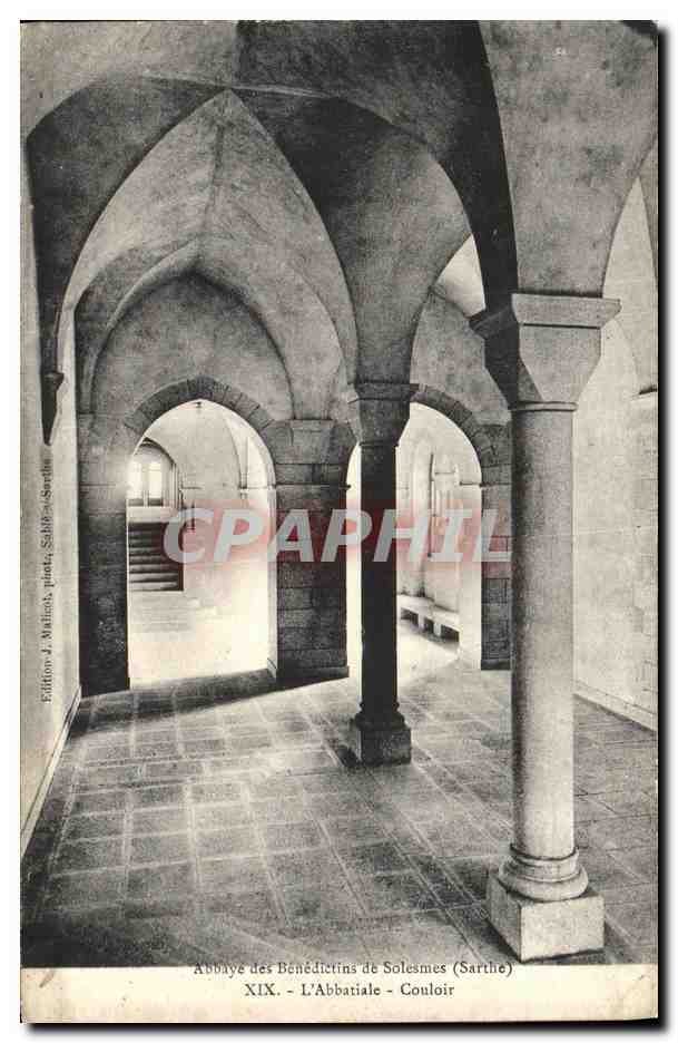 CPA Solesmes L Abbaye des Benedictins Couloir