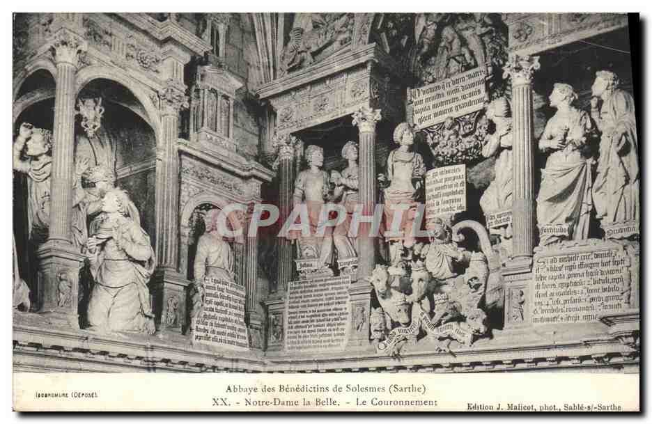 CPA Solesmes Les Saints Abbaye Notre Dame la belle Le couronnement 