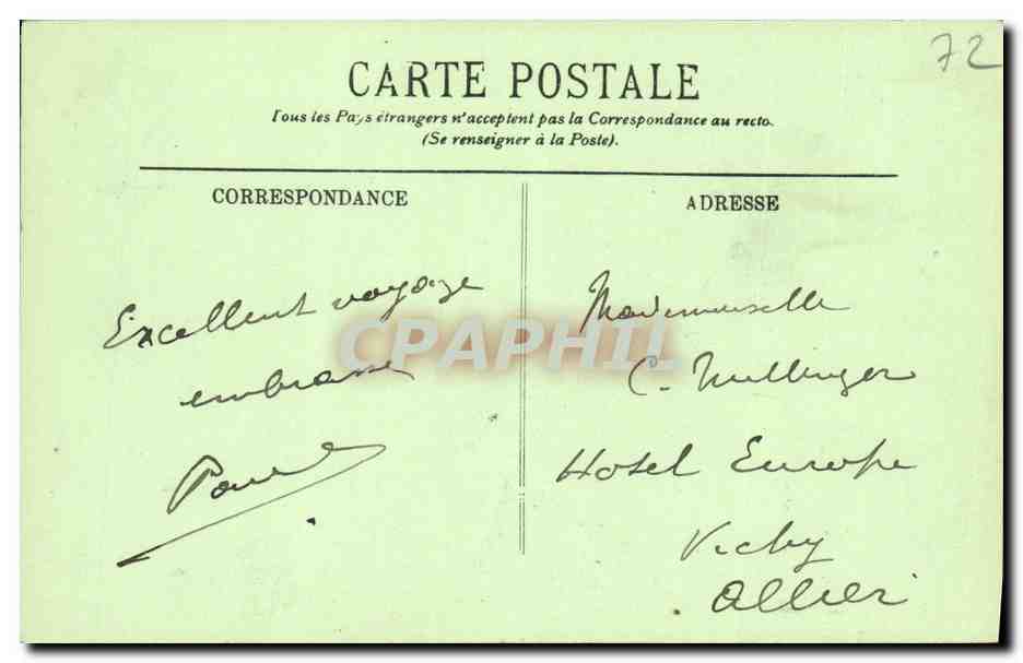 CPA Le Mans Le moulin sur la Sarthe  — Verso
