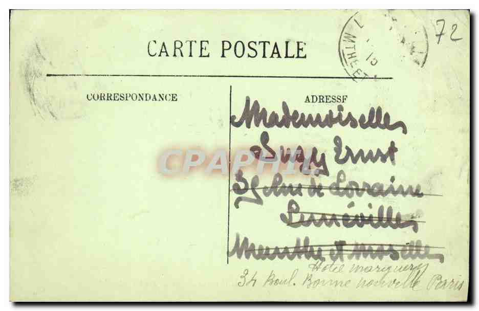 CPA Le Mans Interieur de L Eglise Notre Dame de la Couture Chasse de Ste Marcelle — Verso